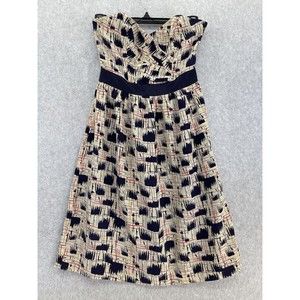 Burlapp Women's Sleeveless Dress Blue Sweetheart Size 0 100% Silk Lined